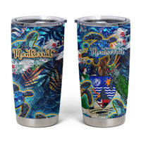 Montserrat Tumbler Cup Sea Turtle Tropical Pattern - Wonder Print Shop