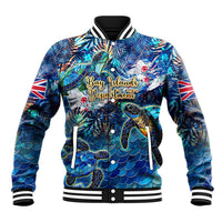 Bay Islands Department Baseball Jacket Sea Turtle Tropical Pattern