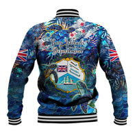 Bay Islands Department Baseball Jacket Sea Turtle Tropical Pattern