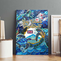 Bay Islands Department Canvas Wall Art Sea Turtle Tropical Pattern