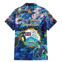 Bay Islands Department Family Matching Mermaid Dress and Hawaiian Shirt Sea Turtle Tropical Pattern