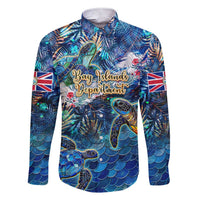 Bay Islands Department Family Matching Short Sleeve Bodycon Dress and Hawaiian Shirt Sea Turtle Tropical Pattern - Wonder Print Shop