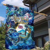 Bay Islands Department Garden Flag Sea Turtle Tropical Pattern - Wonder Print Shop