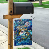 Bay Islands Department Garden Flag Sea Turtle Tropical Pattern - Wonder Print Shop