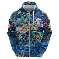 Bay Islands Department Hoodie Sea Turtle Tropical Pattern - Wonder Print Shop