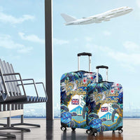 Bay Islands Department Luggage Cover Sea Turtle Tropical Pattern - Wonder Print Shop