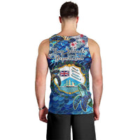 Bay Islands Department Men Tank Top Sea Turtle Tropical Pattern - Wonder Print Shop