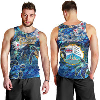 Bay Islands Department Men Tank Top Sea Turtle Tropical Pattern - Wonder Print Shop