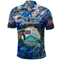 Bay Islands Department Polo Shirt Sea Turtle Tropical Pattern - Wonder Print Shop