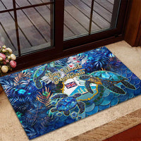 Bay Islands Department Rubber Doormat Sea Turtle Tropical Pattern - Wonder Print Shop