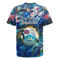 Bay Islands Department Rugby Jersey Sea Turtle Tropical Pattern - Wonder Print Shop