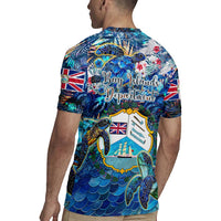 Bay Islands Department Rugby Jersey Sea Turtle Tropical Pattern - Wonder Print Shop