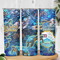 Bay Islands Department Skinny Tumbler Sea Turtle Tropical Pattern - Wonder Print Shop