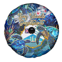 Bay Islands Department Spare Tire Cover Sea Turtle Tropical Pattern - Wonder Print Shop
