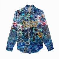 Bay Islands Department Women Casual Shirt Sea Turtle Tropical Pattern - Wonder Print Shop