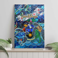 Guadeloupe Canvas Wall Art Sea Turtle Tropical Pattern