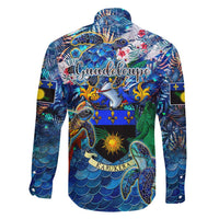 Guadeloupe Family Matching Puletasi and Hawaiian Shirt Sea Turtle Tropical Pattern