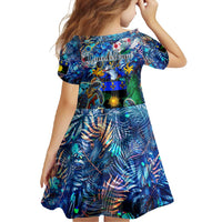 Guadeloupe Family Matching Tank Maxi Dress and Hawaiian Shirt Sea Turtle Tropical Pattern - Wonder Print Shop