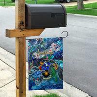 Guadeloupe Garden Flag Sea Turtle Tropical Pattern - Wonder Print Shop