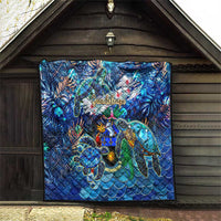 Guadeloupe Quilt Sea Turtle Tropical Pattern - Wonder Print Shop