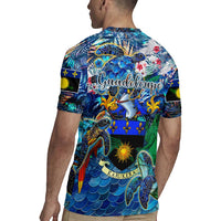 Guadeloupe Rugby Jersey Sea Turtle Tropical Pattern - Wonder Print Shop