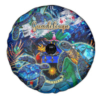 Guadeloupe Spare Tire Cover Sea Turtle Tropical Pattern - Wonder Print Shop