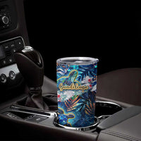 Guadeloupe Tumbler Cup Sea Turtle Tropical Pattern - Wonder Print Shop