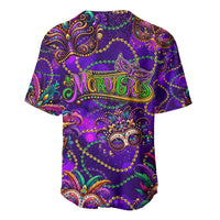 Mardi Gras Baseball Jersey Mask Glitter Art