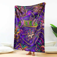 Mardi Gras Blanket Mask Glitter Art