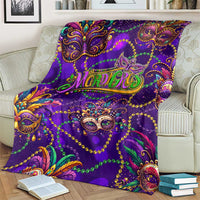 Mardi Gras Blanket Mask Glitter Art