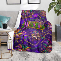 Mardi Gras Blanket Mask Glitter Art