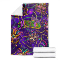 Mardi Gras Blanket Mask Glitter Art