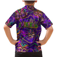 Mardi Gras Family Matching Mermaid Dress and Hawaiian Shirt Mask Glitter Art