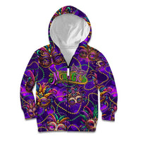 Mardi Gras Kid Hoodie Mask Glitter Art - Wonder Print Shop