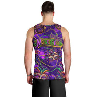 Mardi Gras Men Tank Top Mask Glitter Art - Wonder Print Shop