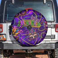 Mardi Gras Spare Tire Cover Mask Glitter Art - Wonder Print Shop