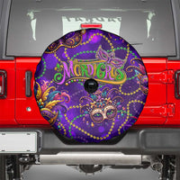 Mardi Gras Spare Tire Cover Mask Glitter Art - Wonder Print Shop