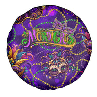 Mardi Gras Spare Tire Cover Mask Glitter Art - Wonder Print Shop