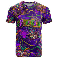 Mardi Gras T Shirt Mask Glitter Art - Wonder Print Shop