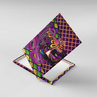 Happy Mardi Gras Canvas Wall Art Mask Feather Colorfull