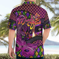 Happy Mardi Gras Hawaiian Shirt Mask Feather Colorfull - Wonder Print Shop