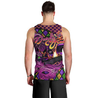 Happy Mardi Gras Men Tank Top Mask Feather Colorfull - Wonder Print Shop