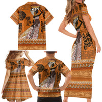 Personalized Beautiful Woman African Family Matching Short Sleeve Bodycon Dress and Hawaiian Shirt - Wonder Print Shop