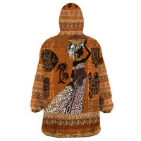 Personalized Beautiful Woman African Wearable Blanket Hoodie - Wonder Print Shop