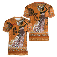 Personalized Beautiful Woman African Women V Neck T Shirt - Wonder Print Shop