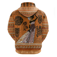Personalized Beautiful Woman African Zip Hoodie - Wonder Print Shop