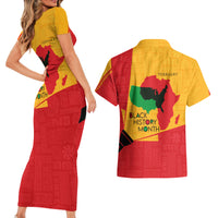 Black History Month Couples Matching Short Sleeve Bodycon Dress and Hawaiian Shirt African February - Wonder Print Shop
