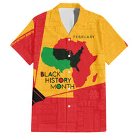 Black History Month Family Matching Off Shoulder Maxi Dress and Hawaiian Shirt African February - Wonder Print Shop