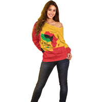 Black History Month Off Shoulder Sweater African February - Wonder Print Shop