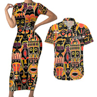 Personalized The Spirit Of Africa Couples Matching Short Sleeve Bodycon Dress and Hawaiian Shirt - Wonder Print Shop